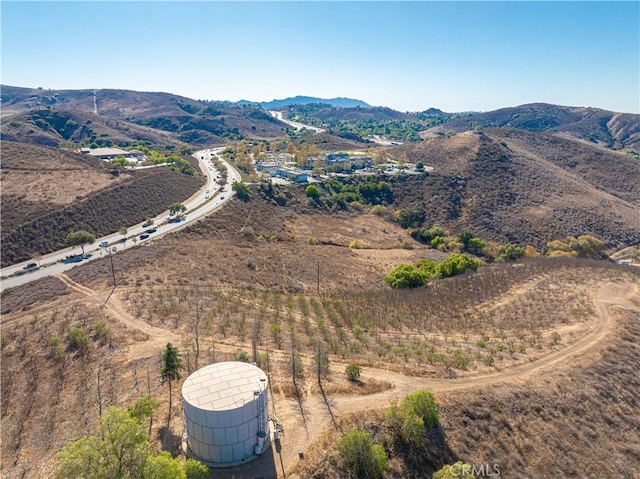 aerial view featuring a mountain view