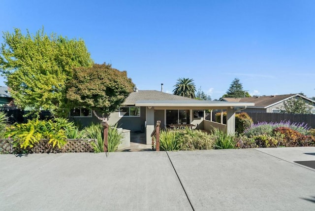 view of front of house featuring a patio