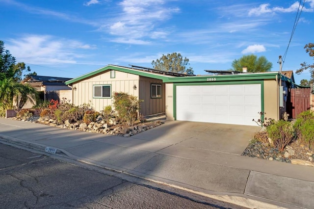 view of front facade featuring a garage