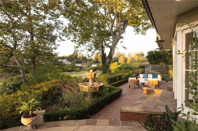 3 Cypress Point Ln, Newport Beach, CA 92660 - view of patio with an outdoor living space