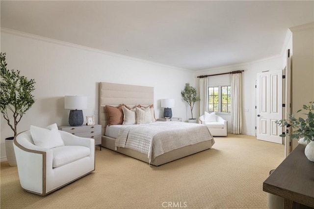 3 Cypress Point Ln, Newport Beach, CA 92660 - bedroom featuring crown molding and light carpet