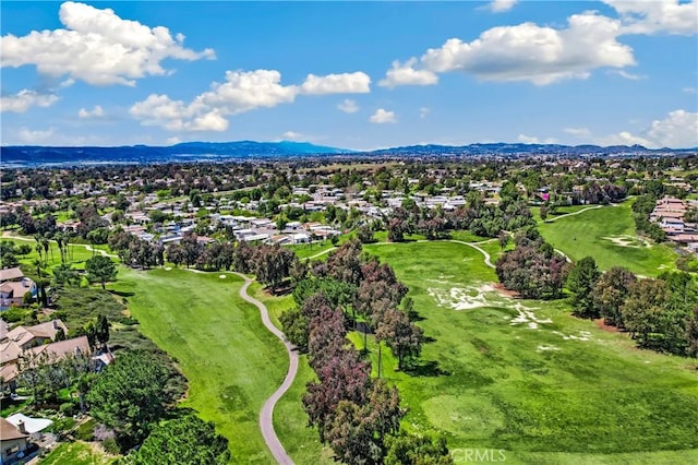 bird's eye view featuring a mountain view