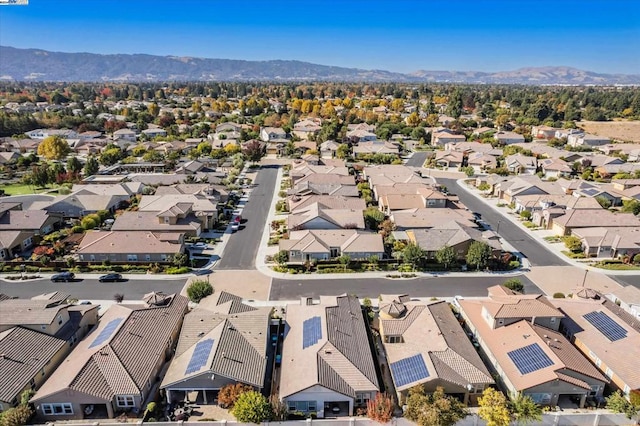 aerial view featuring a mountain view