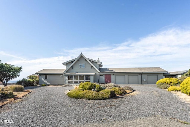 view of front of house featuring a garage