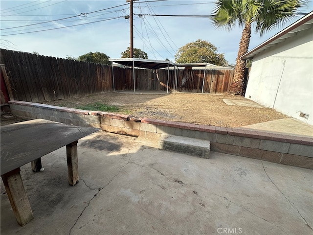 view of yard featuring a patio area