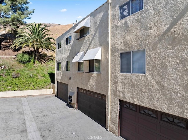 view of property with a garage