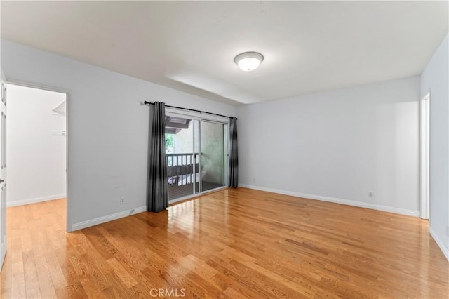 empty room featuring light hardwood / wood-style flooring