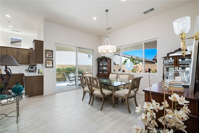 view of dining area