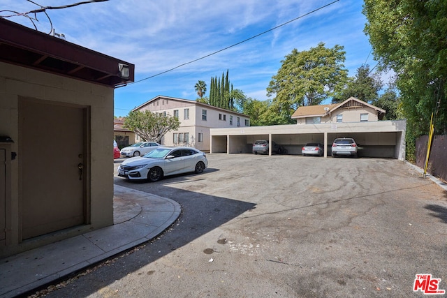 view of vehicle parking