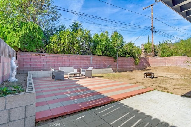 view of patio / terrace with an outdoor hangout area