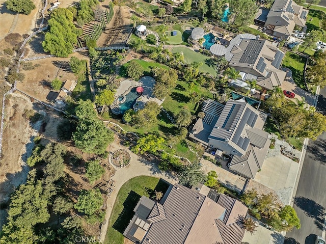 bird's eye view featuring a residential view