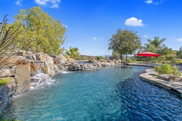 view of water feature