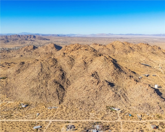 drone / aerial view with a mountain view