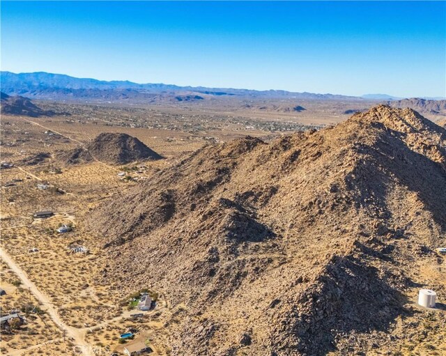 property view of mountains with a rural view and a desert view