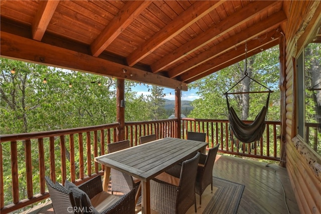 view of wooden deck