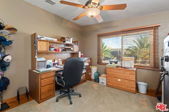 office with ceiling fan