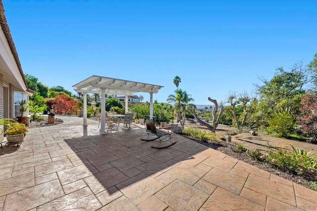 view of patio / terrace with a pergola