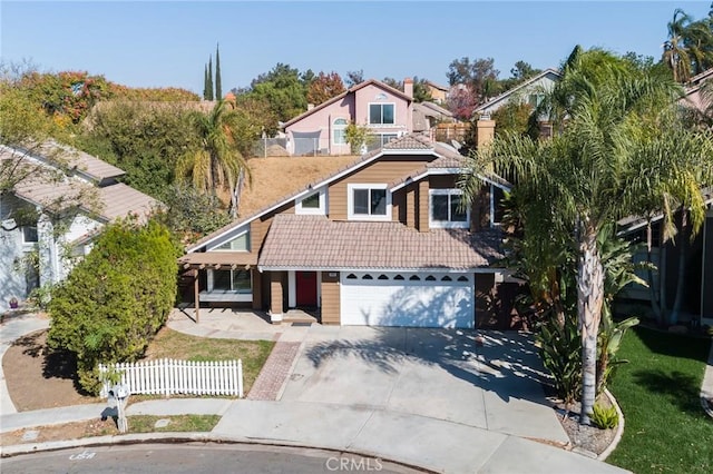 view of front of home featuring a garage