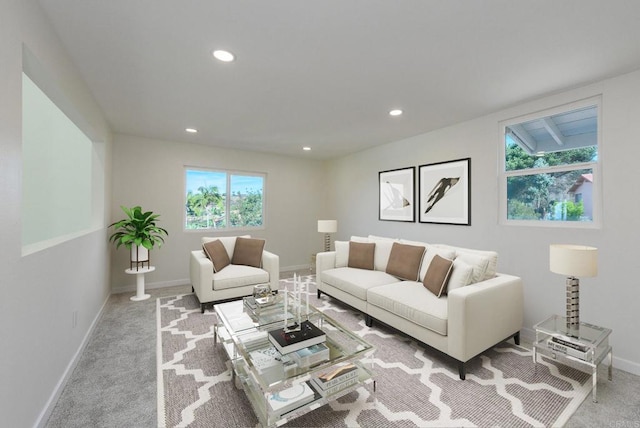 view of carpeted living room