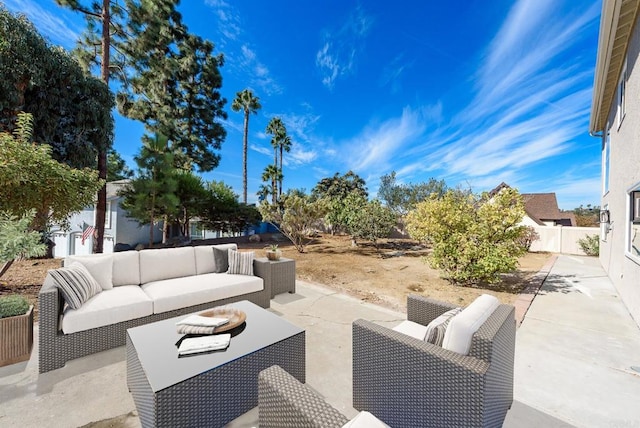 view of patio with outdoor lounge area