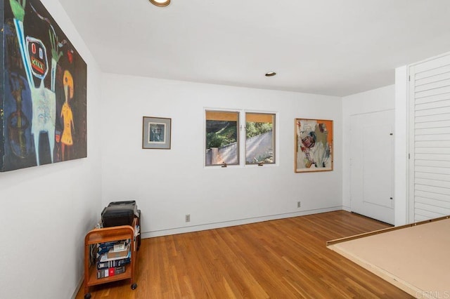 interior space featuring hardwood / wood-style flooring