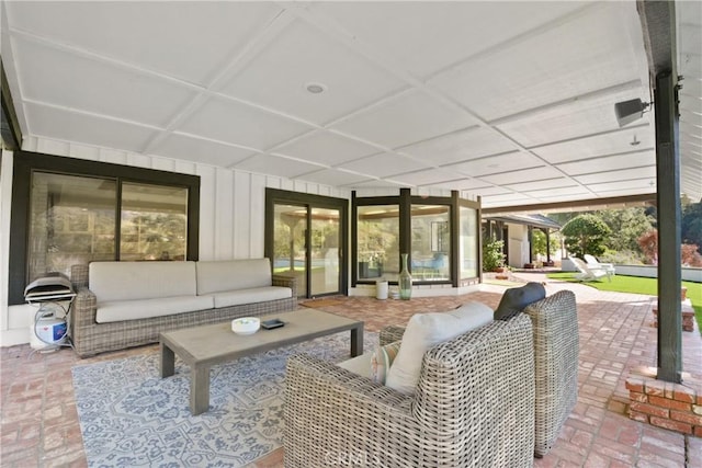 view of patio / terrace featuring an outdoor living space