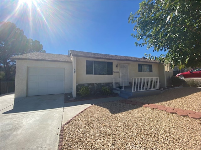 single story home featuring a garage