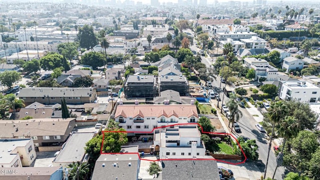 aerial view with a view of city