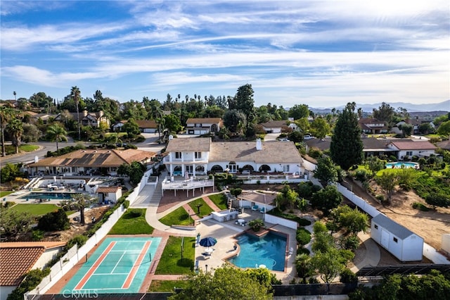 birds eye view of property