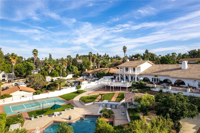 birds eye view of property