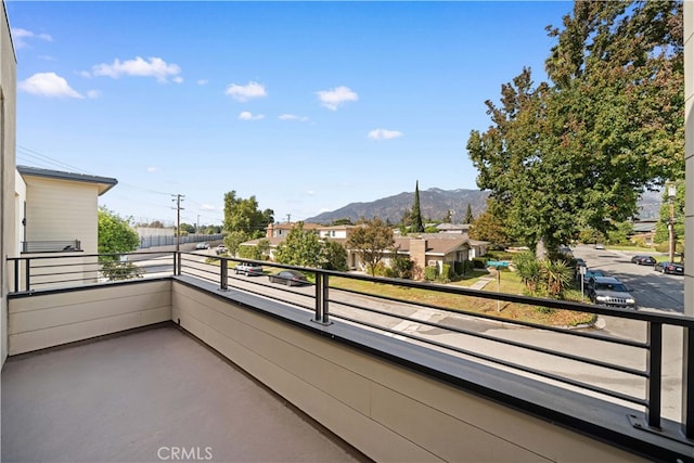 balcony with a mountain view