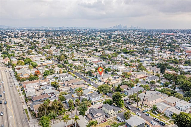 2942 S W View St, Los Angeles, CA 90016 - aerial view of property and surrounding area featuring nearby suburban area