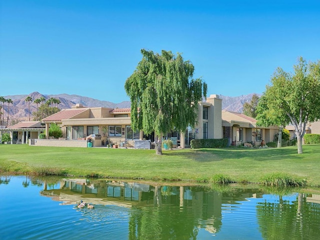 property view of water featuring a mountain view