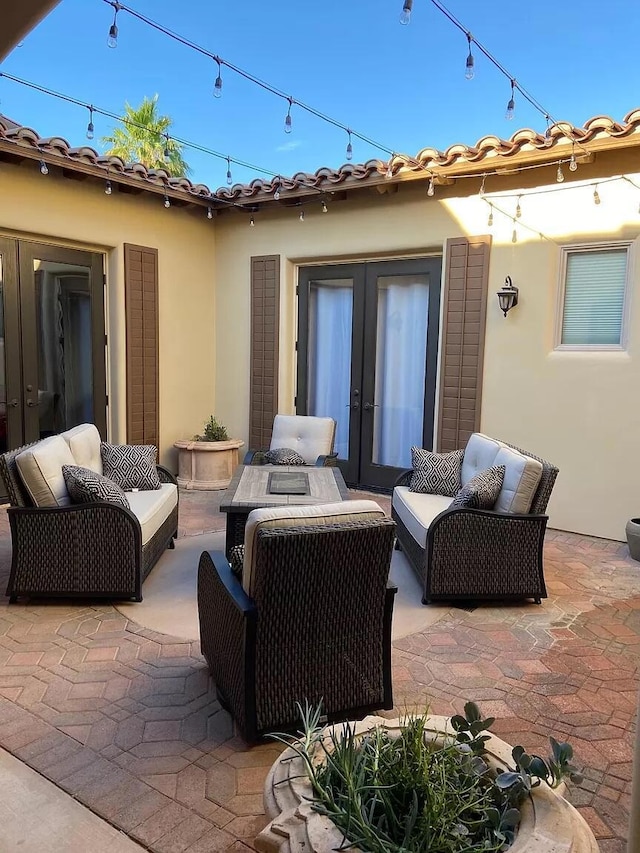 view of patio with french doors