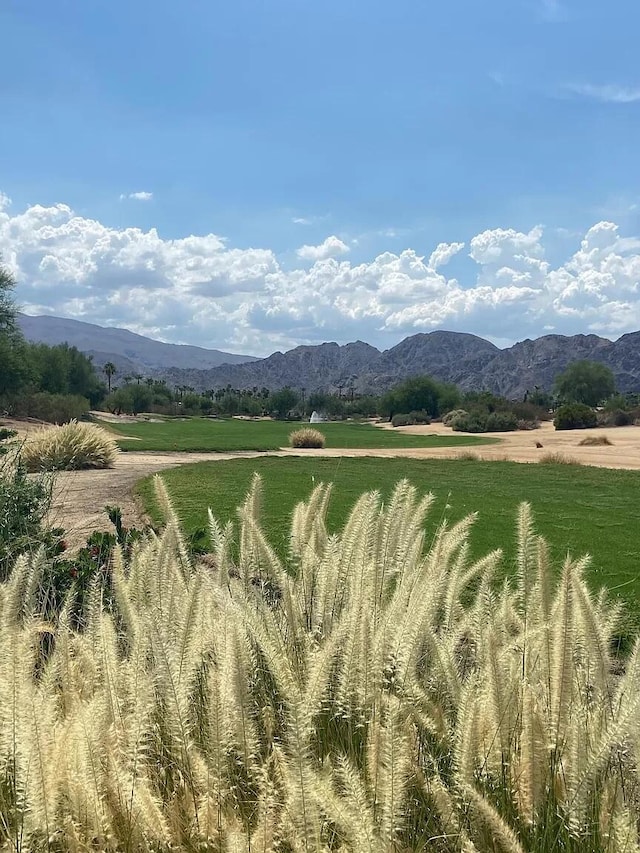 view of mountain feature featuring a rural view