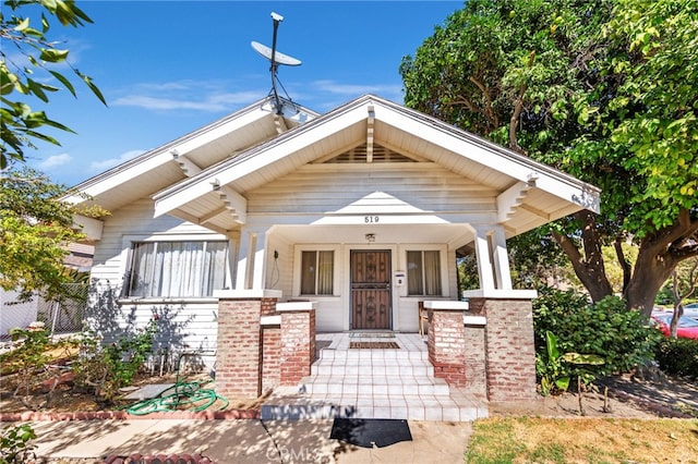 view of front of home with covered porch