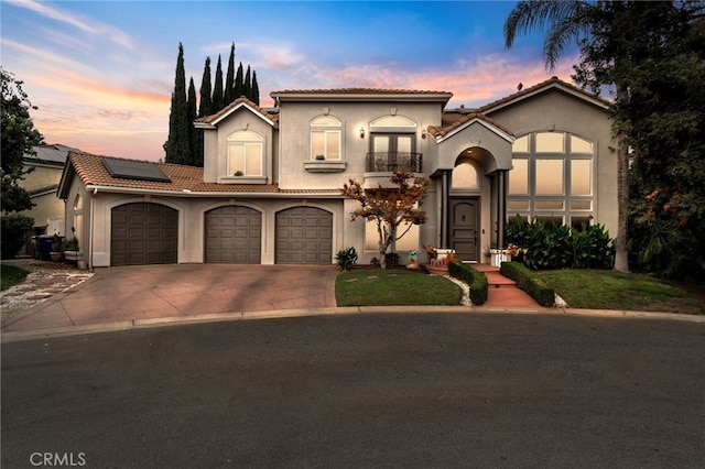 2550 E Jenny Ave, Fresno, CA 93720 - mediterranean / spanish-style house with solar panels
