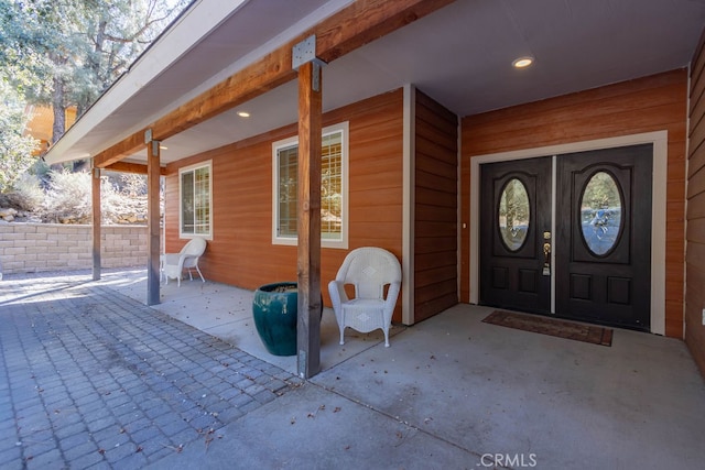 view of doorway to property