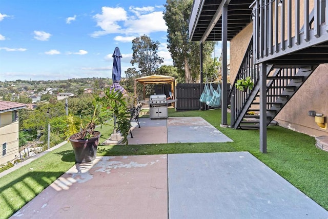 view of patio / terrace with area for grilling