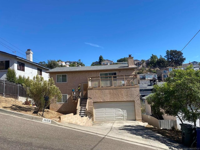 view of front of house featuring a garage