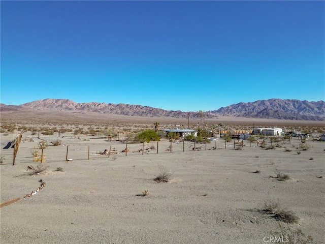 view of mountain feature featuring a rural view