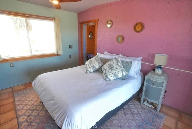 view of tiled bedroom