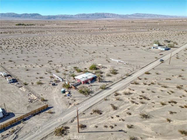 aerial view with a mountain view