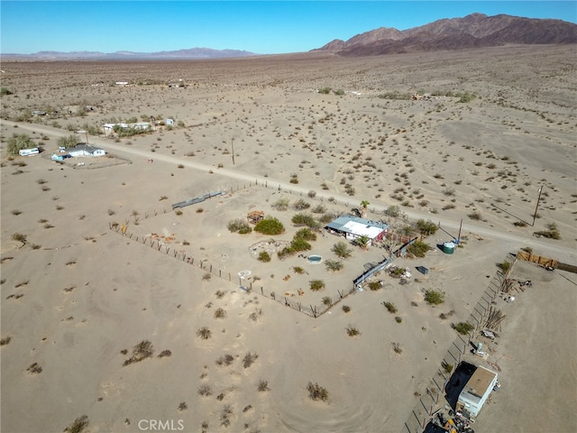 aerial view with a mountain view