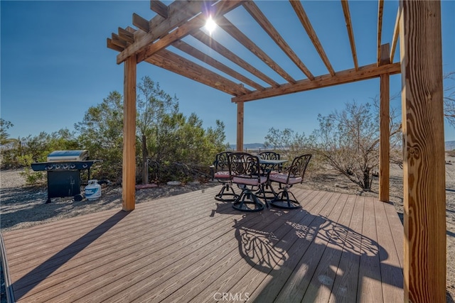 deck with a pergola