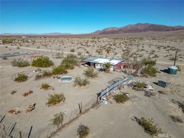 drone / aerial view with a mountain view