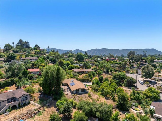 aerial view featuring a mountain view