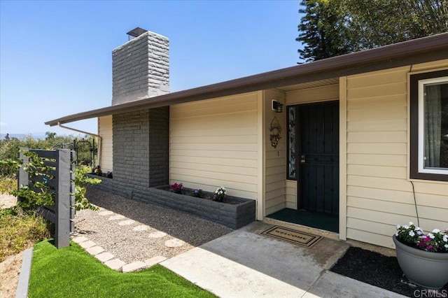 view of doorway to property