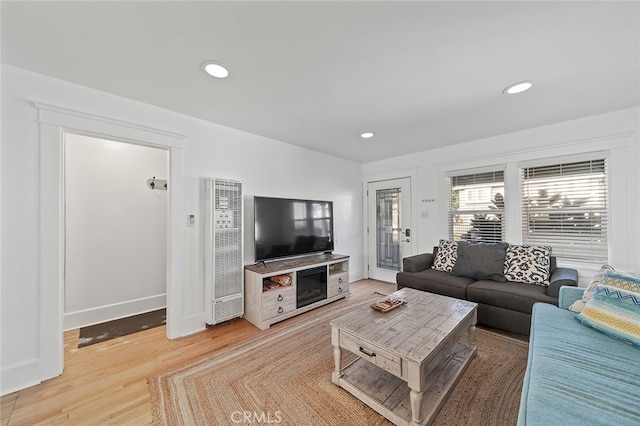 living room featuring hardwood / wood-style floors