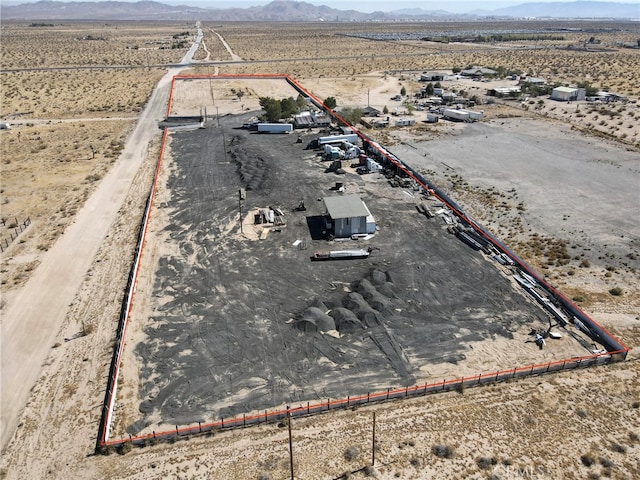 aerial view with a mountain view